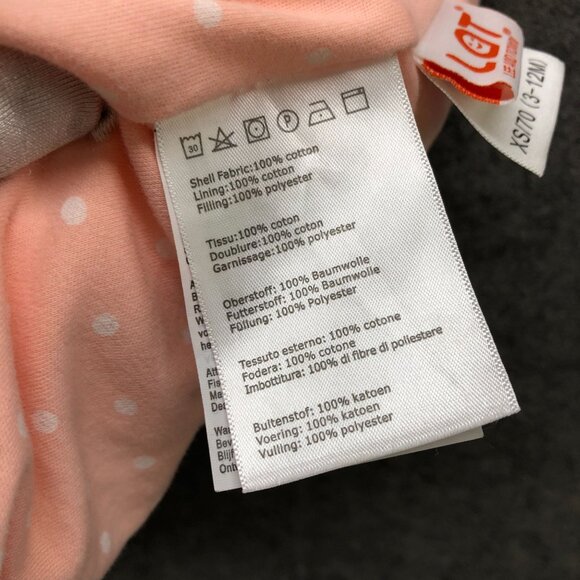 LOT Lee And Town Baby 3M 6M-12M Wearable Sleeping Back Sleep Sack Pink Winter - Picture 6 of 6